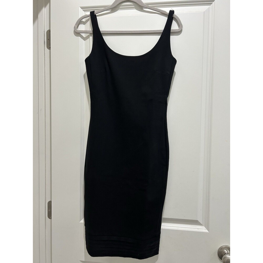 Diane von Furstenberg Black Cocktail Dress Womens Size 4 Sleeveless Scoop Neck